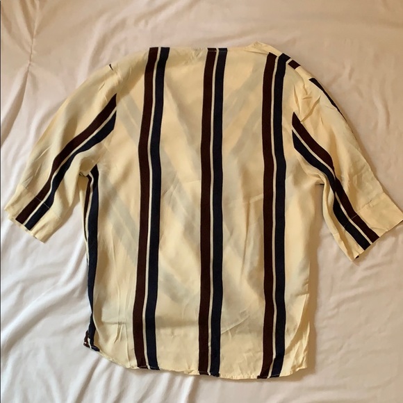 Top Shop Crossbody Twill Blouse - Size 6 EUC - Picture 2 of 4